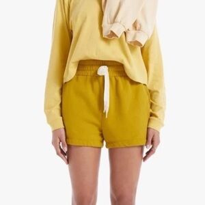 NWT MOTHER  yellow shorts  size XS